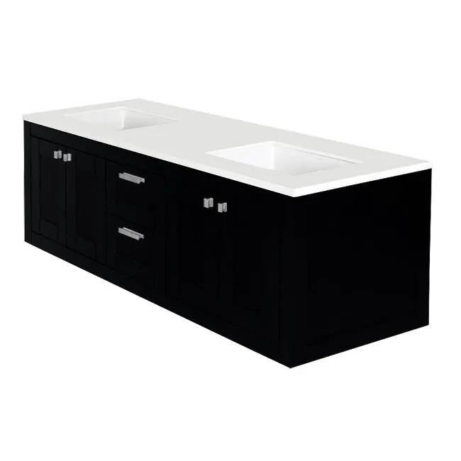 Lacava Stile 60" Wall-Mount Under-Counter Double Vanity by Lacava