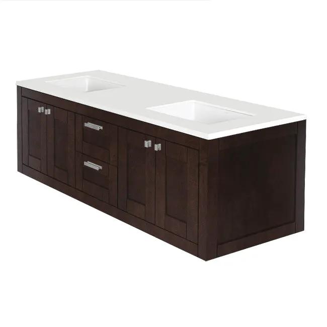 Lacava Stile 60" Wall-Mount Under-Counter Double Vanity by Lacava
