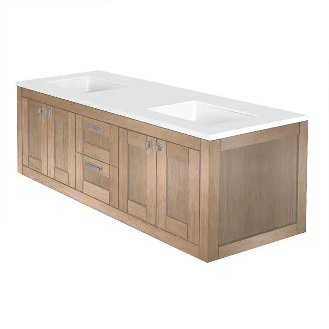 Lacava Stile 60" Wall-Mount Under-Counter Double Vanity by Lacava