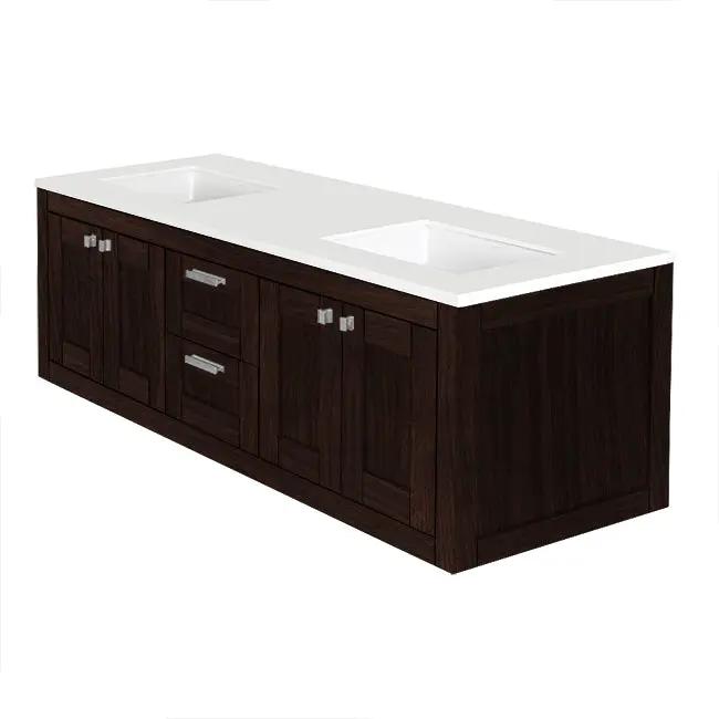 Lacava Stile 60" Wall-Mount Under-Counter Double Vanity by Lacava