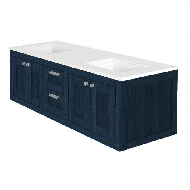 Lacava Stile 60" Wall-Mount Under-Counter Double Vanity by Lacava