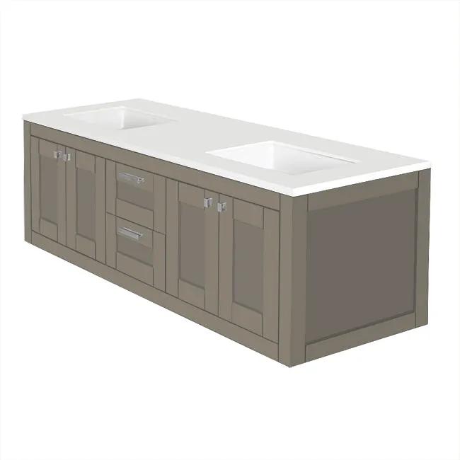 Lacava Stile 60" Wall-Mount Under-Counter Double Vanity by Lacava