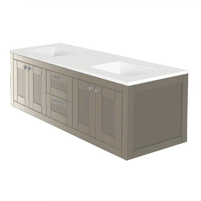 Lacava Stile 60" Wall-Mount Under-Counter Double Vanity by Lacava