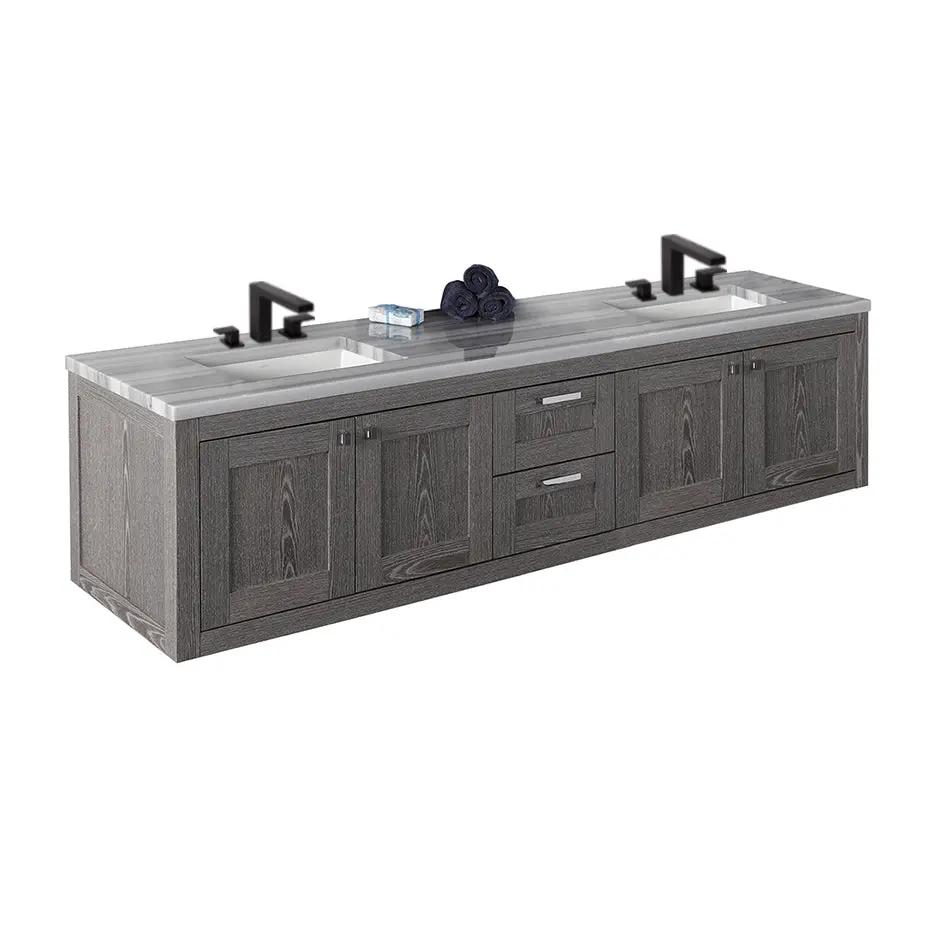Lacava Stile 72" Wall-Mount Under-Counter Double Vanity by Lacava