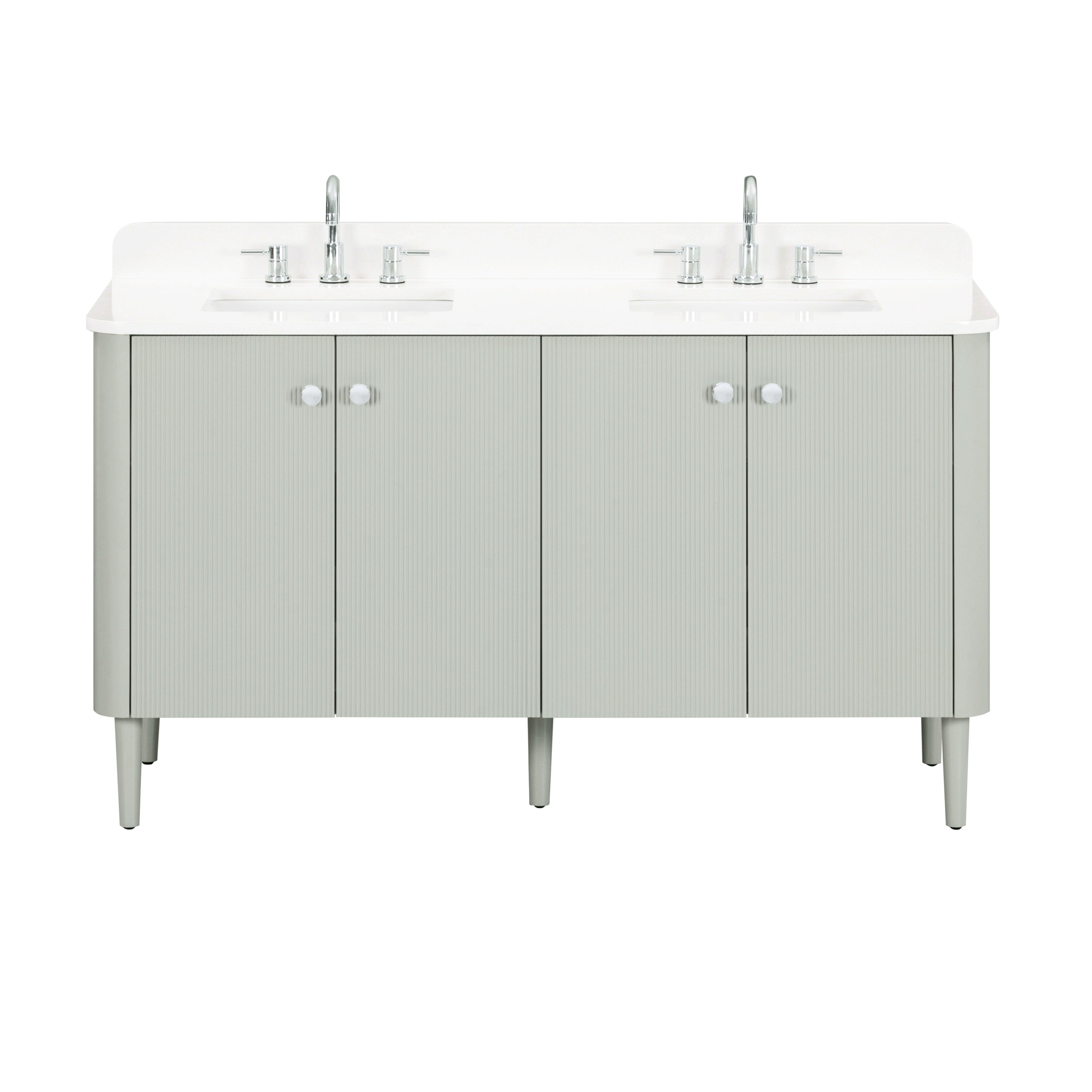 Avanity Haley 61 in. Double Sink Bathroom Vanity Set in Soft Sage