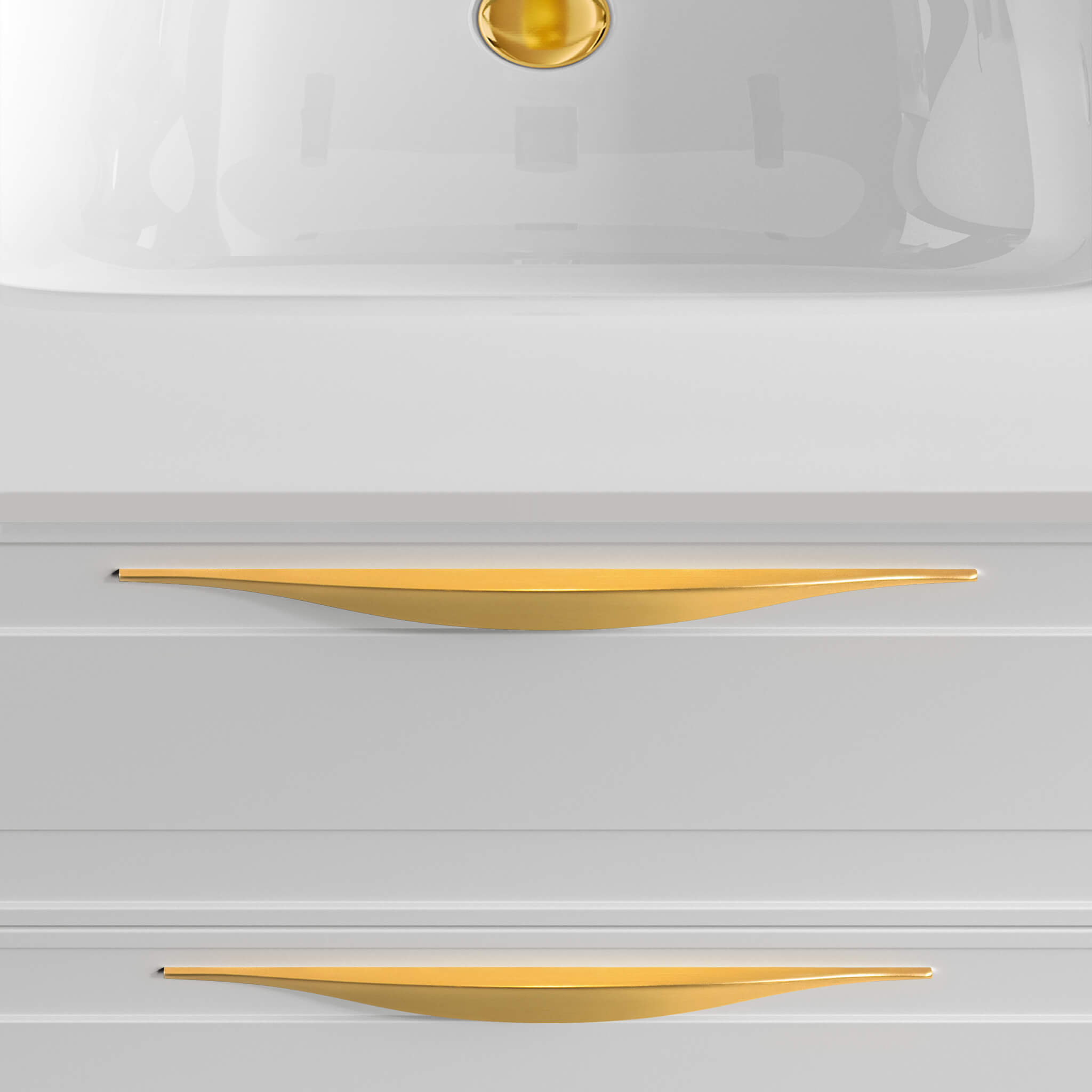 brushed gold vanity handles