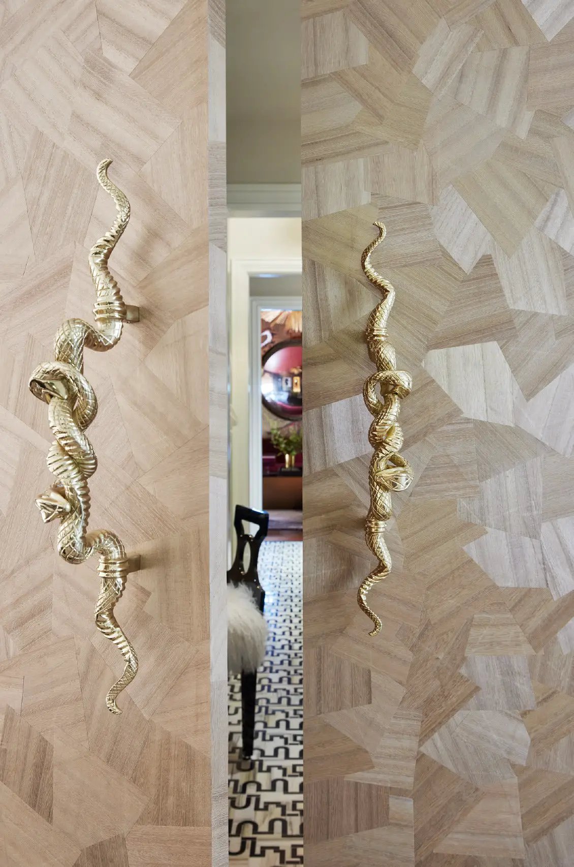 satin brass pull