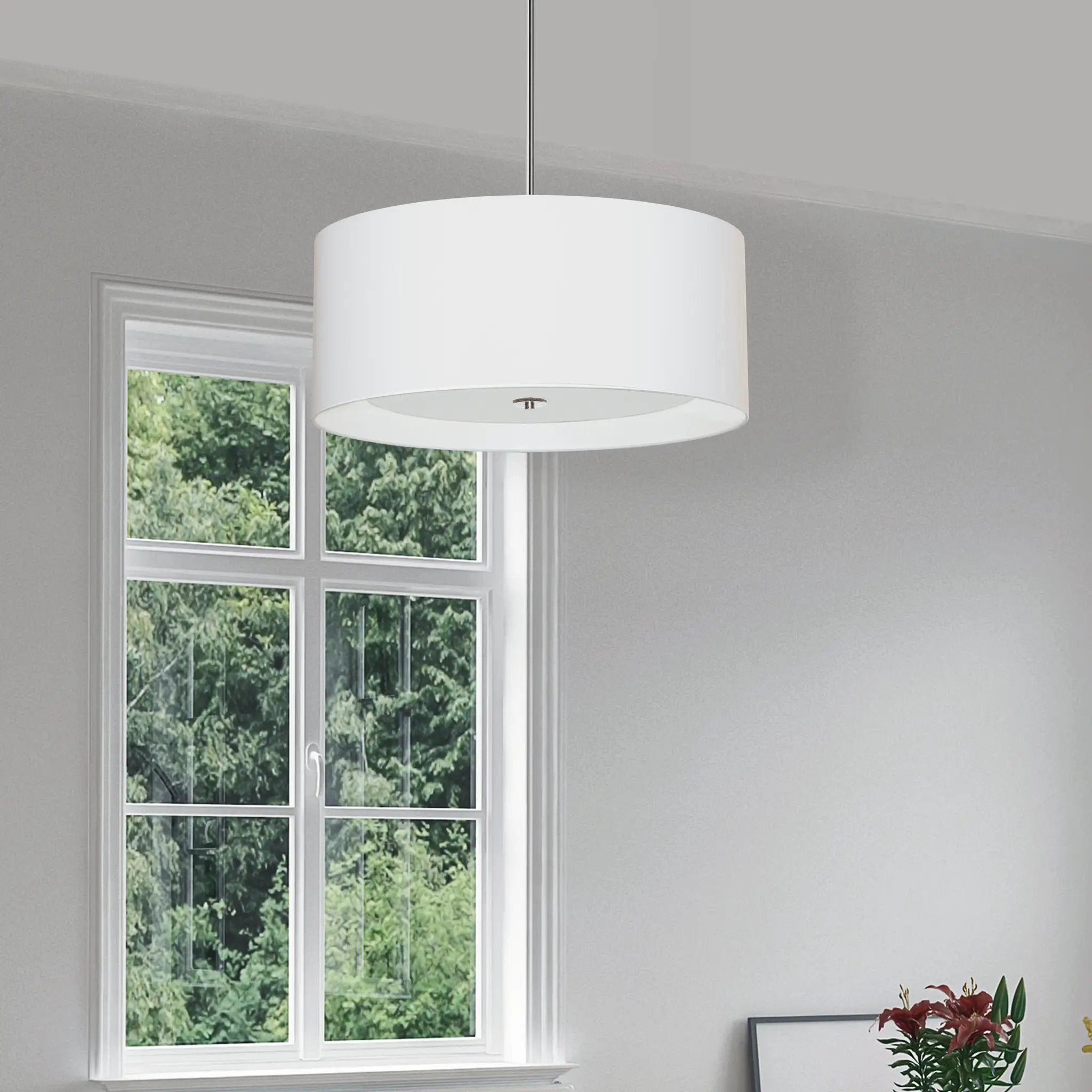 white flush mount