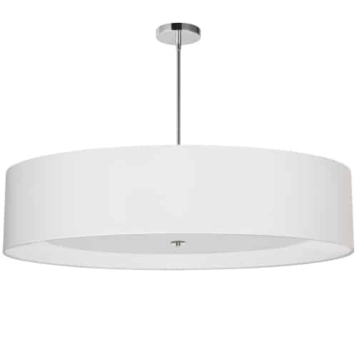Dainolite 6 Light Helena Pendant with White Fabric Diffuser