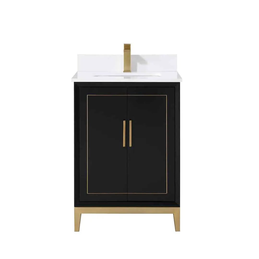 white quartz vanity