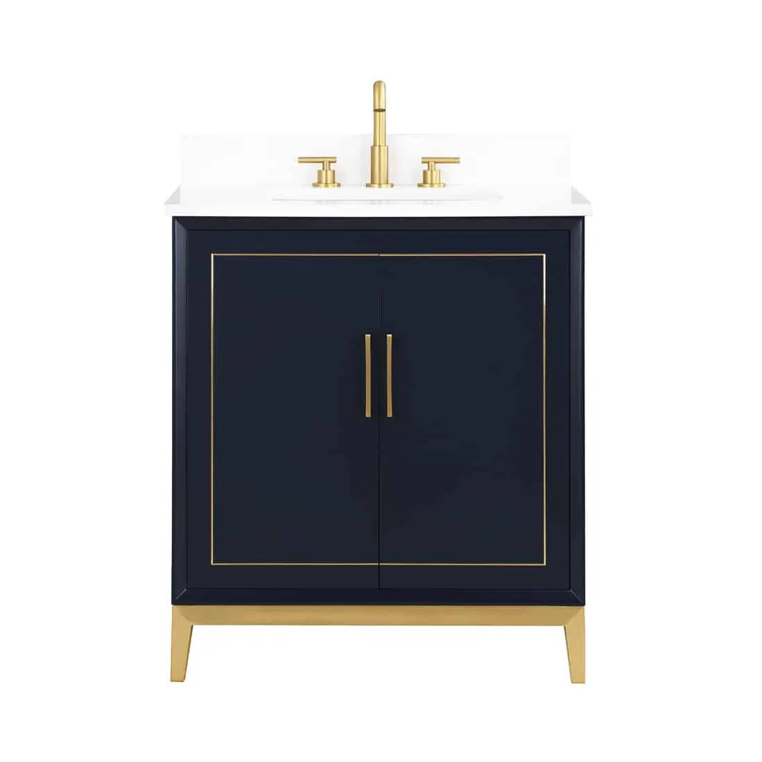 white quartz vanity