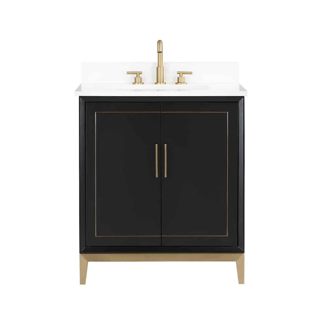 white quartz vanity