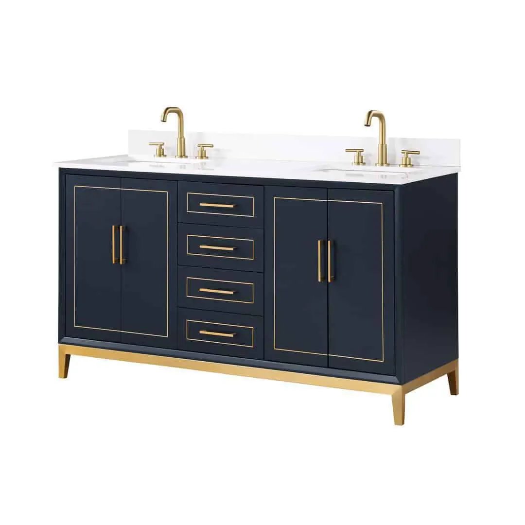 white quartz vanity