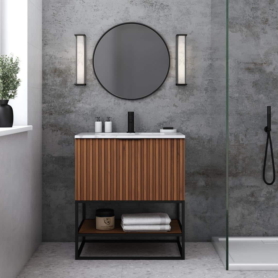 carrara marble vanity