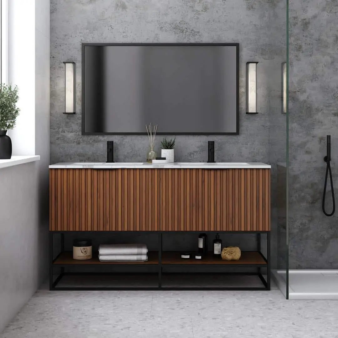 carrara marble vanity