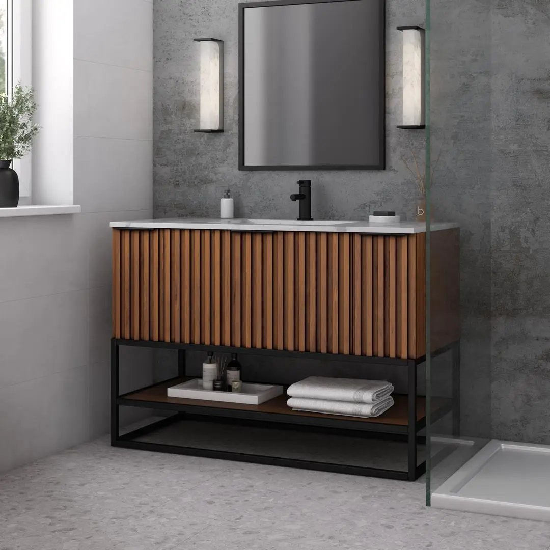 carrara marble vanity