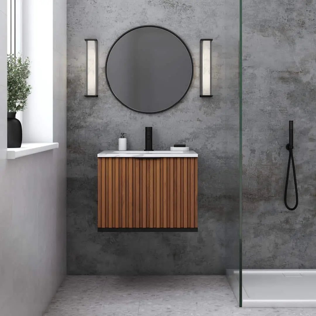 carrara marble vanity