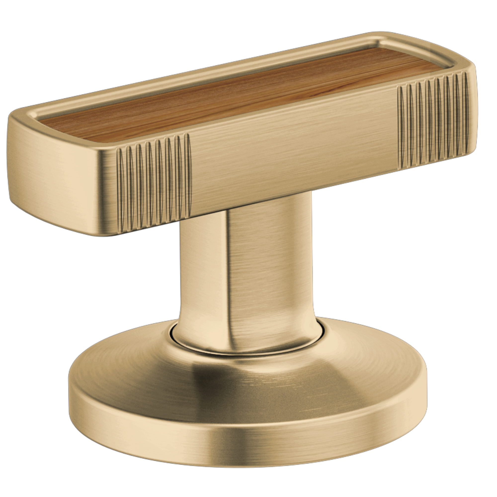 Brizo Kintsu Widespread Lavatory Knob with Wood Inlay Handle Kit by Brizo