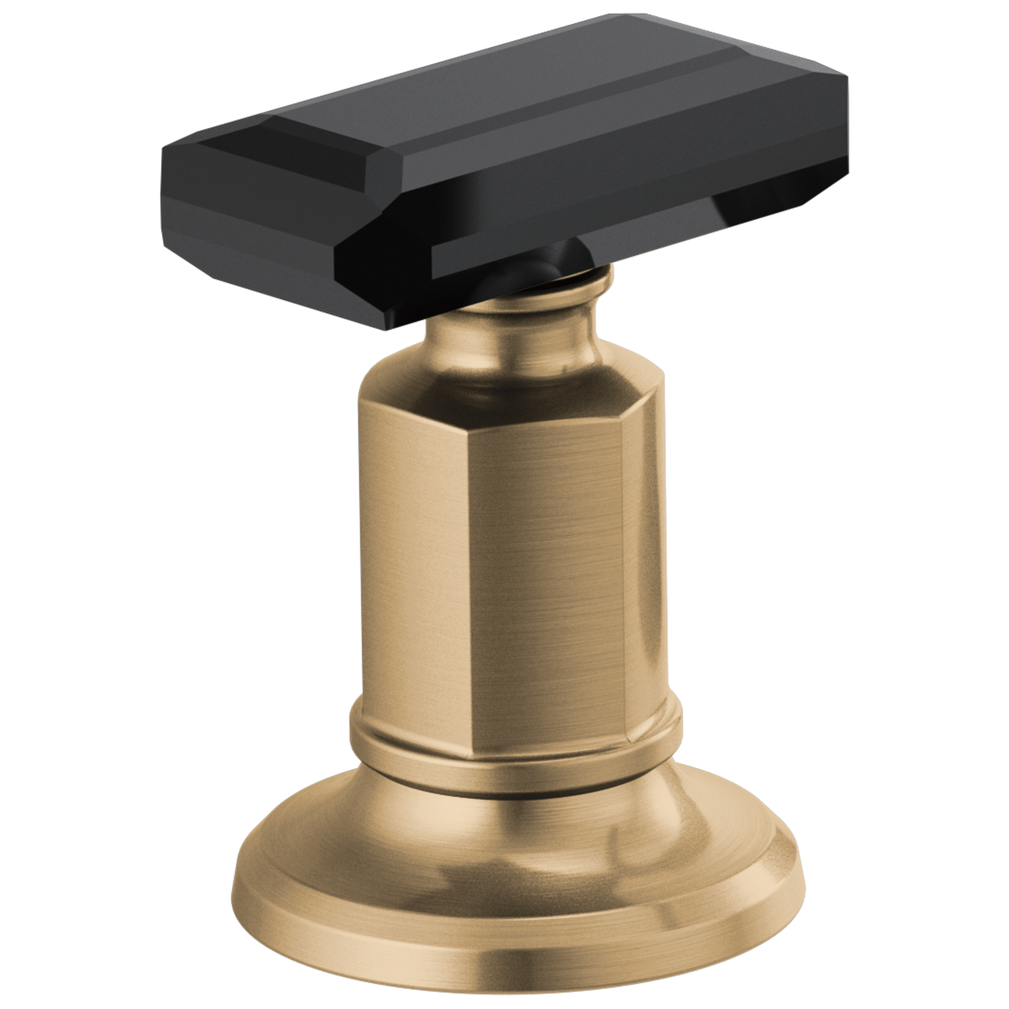 Brizo Invari Widespread Lavatory Black Crytal Knob Handle Kit by Brizo