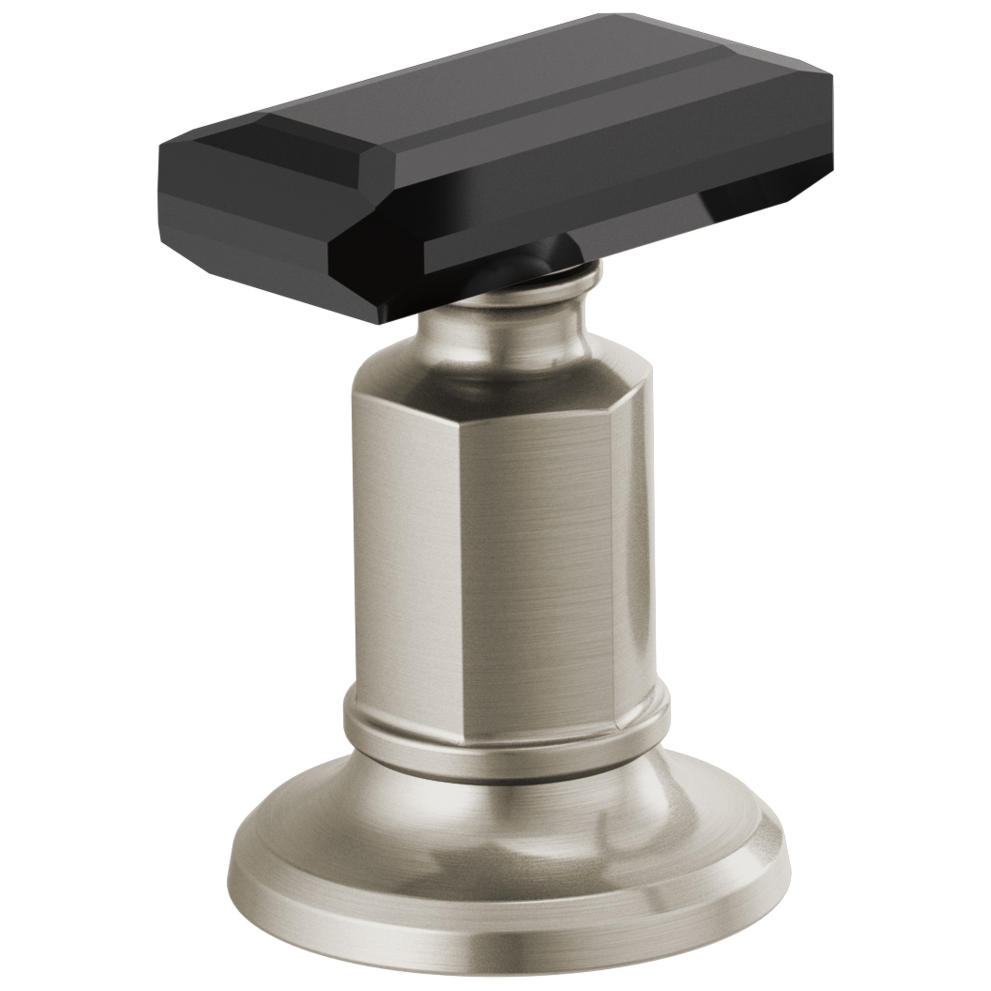 Brizo Invari Widespread Lavatory Black Crytal Knob Handle Kit by Brizo