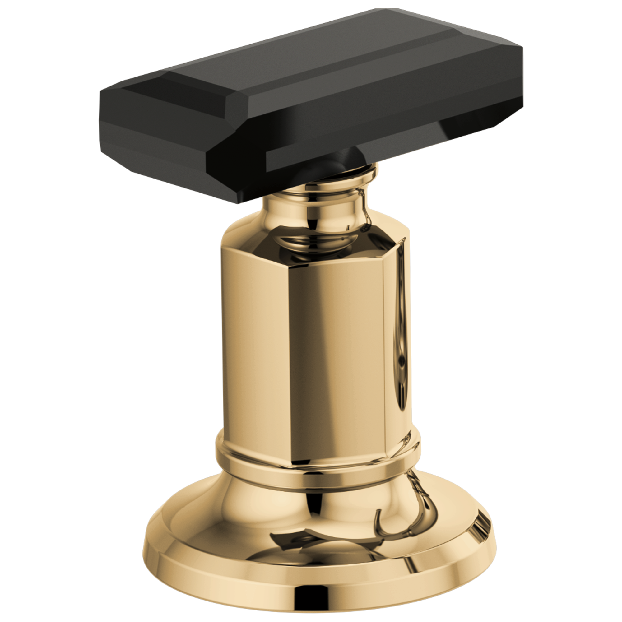 Brizo Invari Widespread Lavatory Black Crytal Knob Handle Kit by Brizo