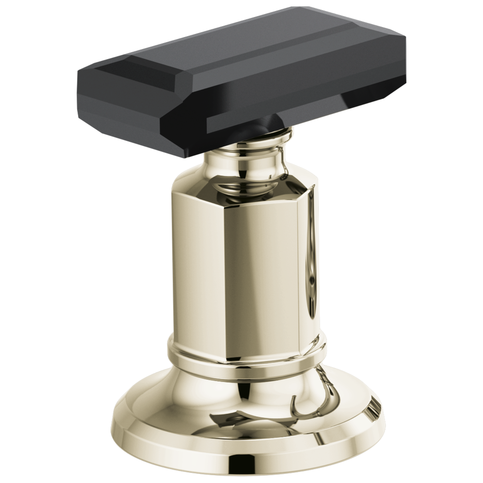 Brizo Invari Widespread Lavatory Black Crytal Knob Handle Kit by Brizo