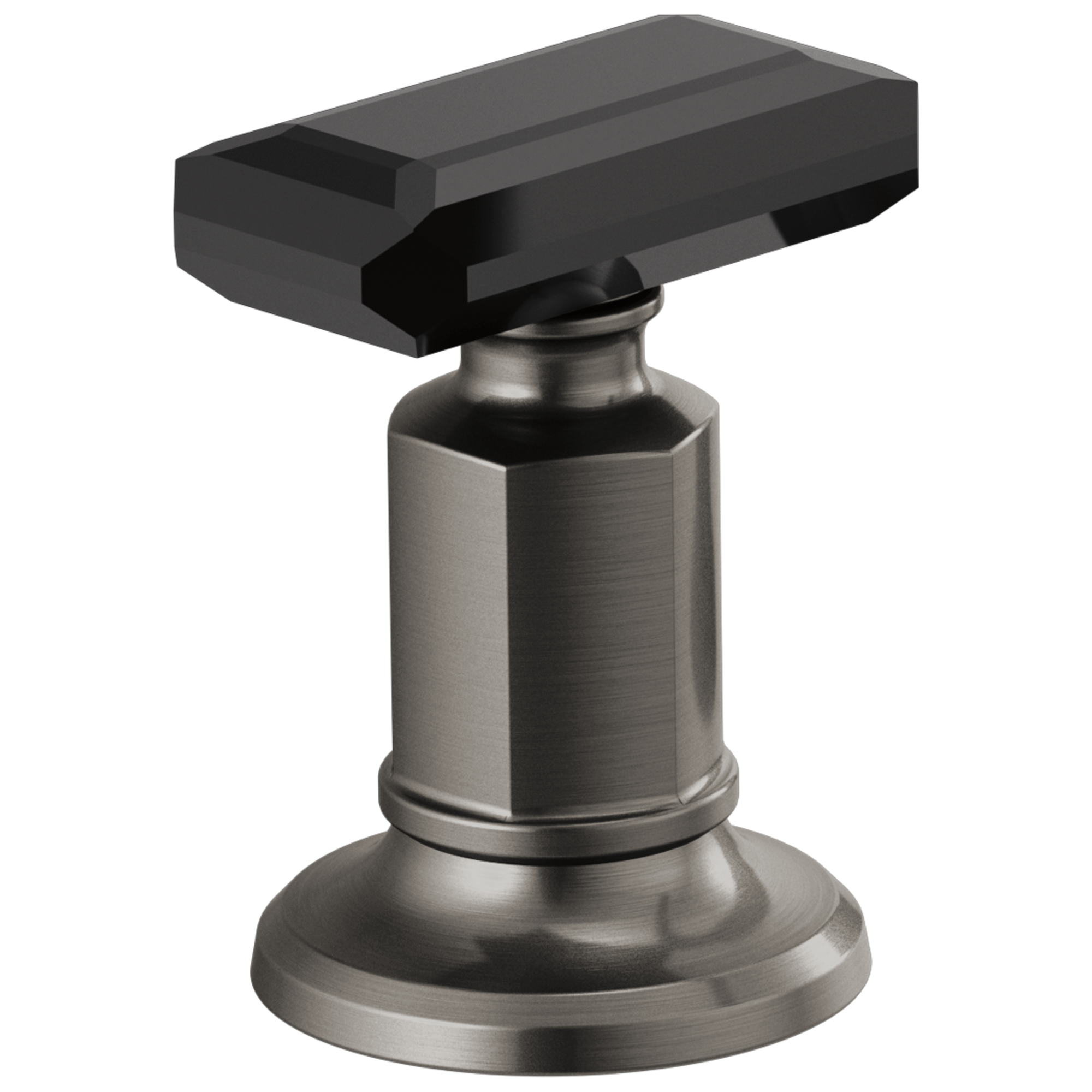 Brizo Invari Widespread Lavatory Black Crytal Knob Handle Kit by Brizo