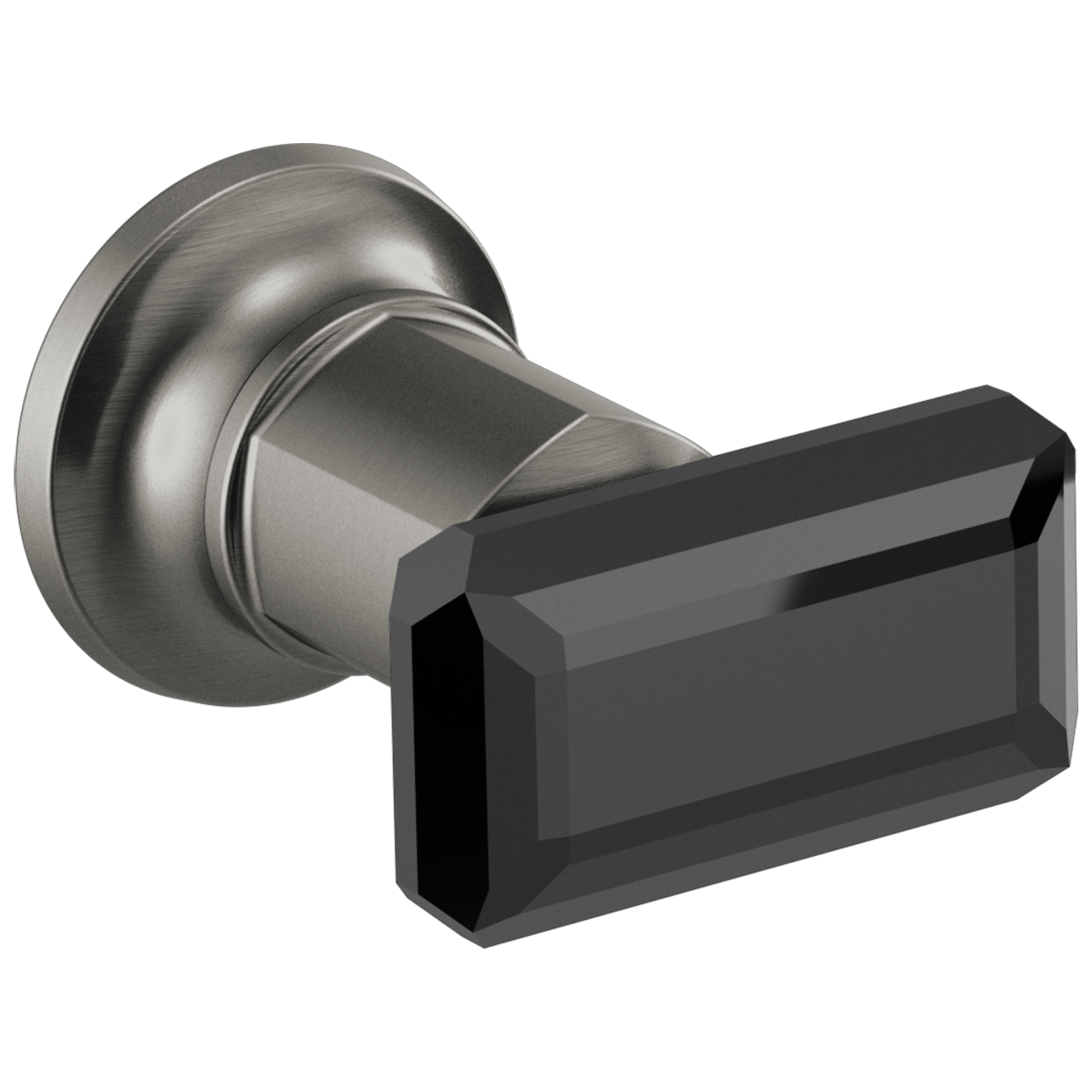 luxe steel / black crystal handle kit