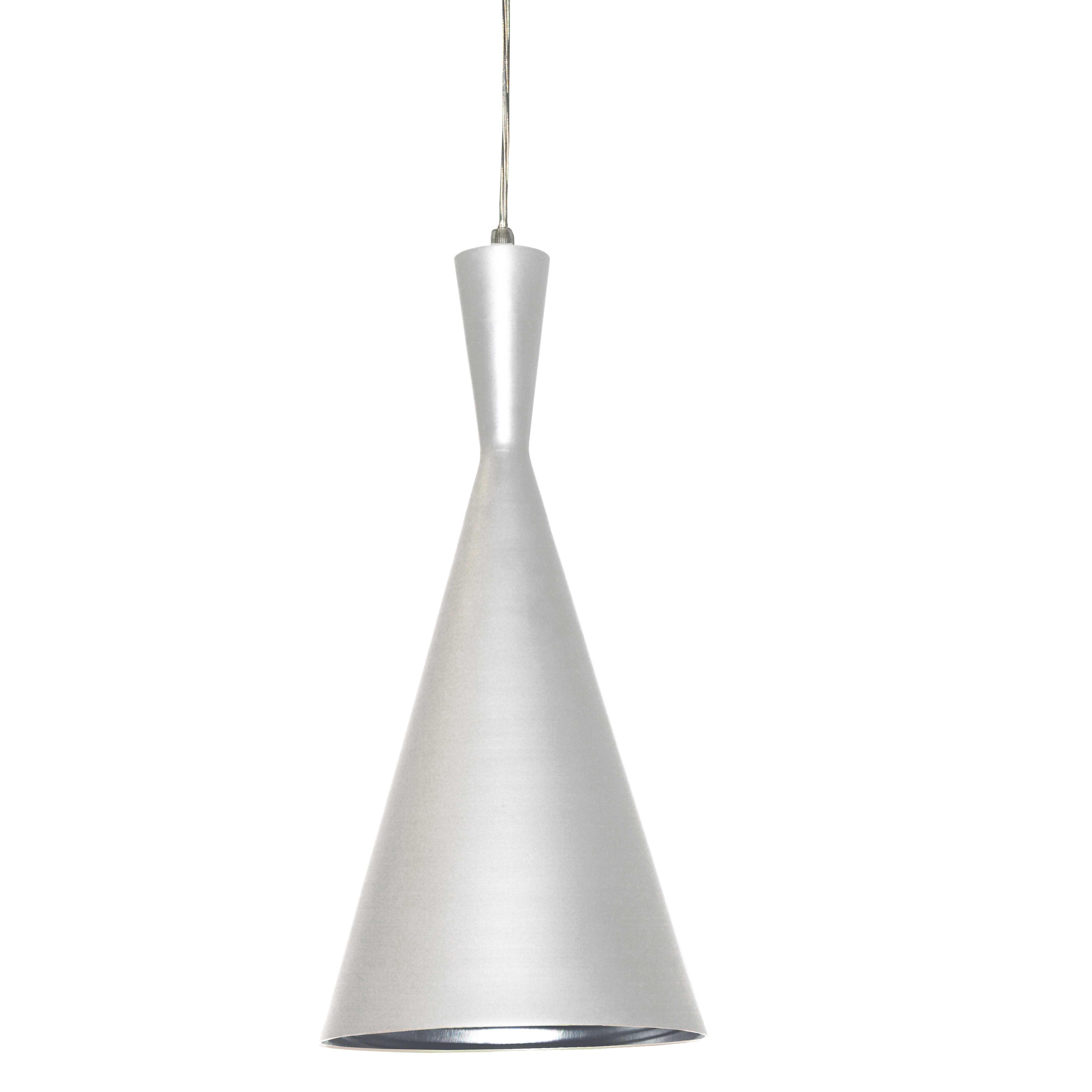 white with silver pebbled interior pendants