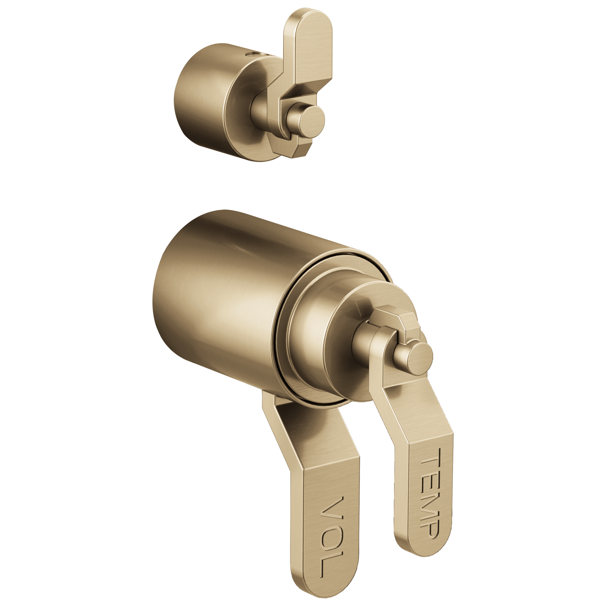 Brizo Litze TempAssure Thermostatic Valve With Integrated Diverter Industrial Lever Handle Kit by Brizo