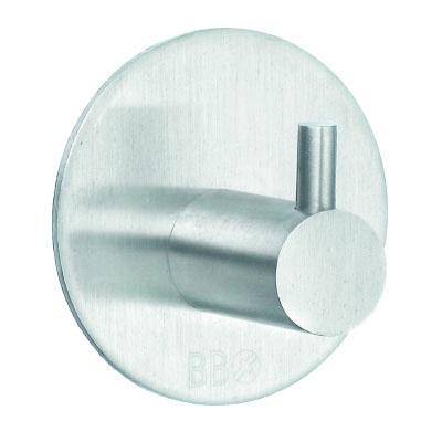 brushed stainless steel single hook