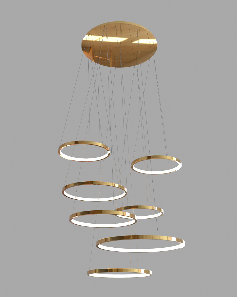 Birot Lighting Hoop -7h Chandelier by Birot Lighting