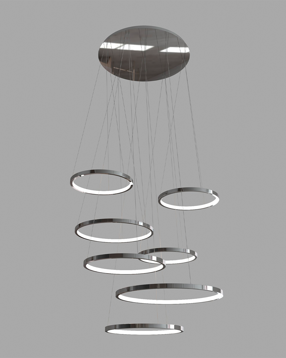Birot Lighting Hoop -7h Chandelier by Birot Lighting