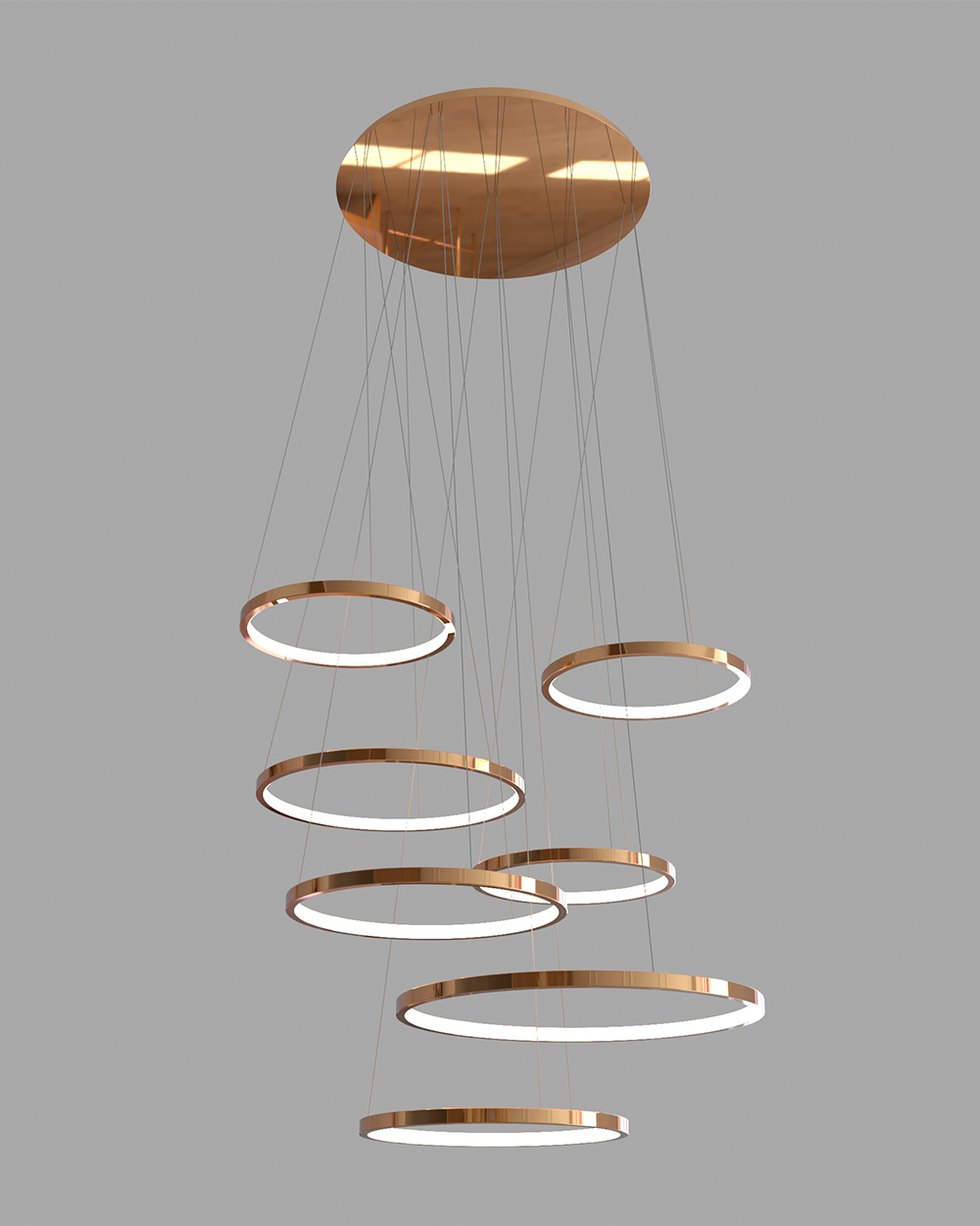 Birot Lighting Hoop -7h Chandelier by Birot Lighting