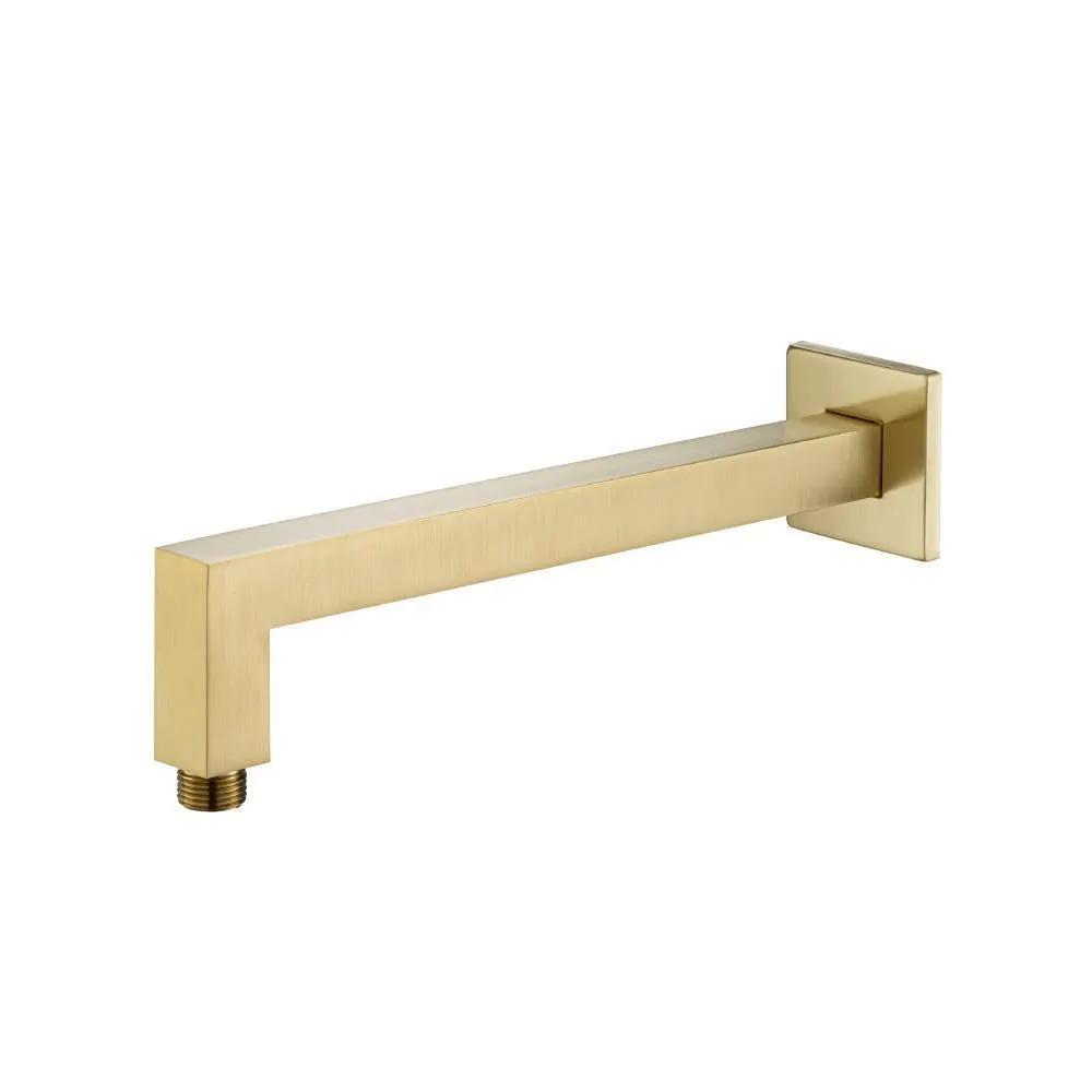 Flusso Wall Mount Square Shower Arm - 12" (300mm) - with Flange by Flusso