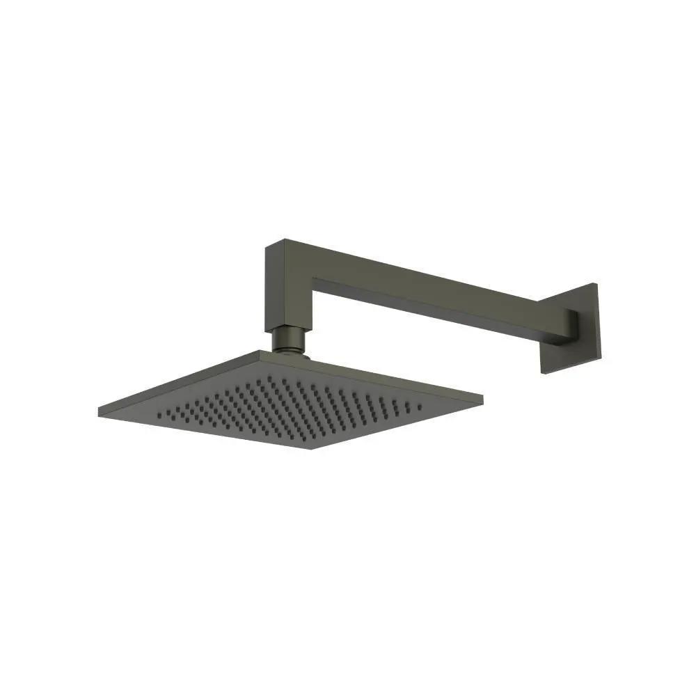 Flusso 8" Solid Brass Showerhead / Rainhead with 12" Wall Mount Shower Arm by Flusso