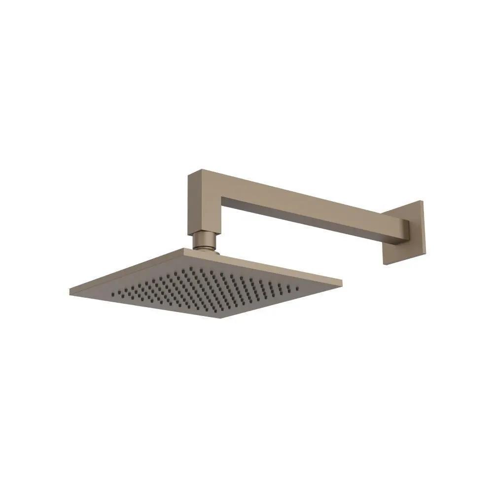 Flusso 8" Solid Brass Showerhead / Rainhead with 12" Wall Mount Shower Arm by Flusso