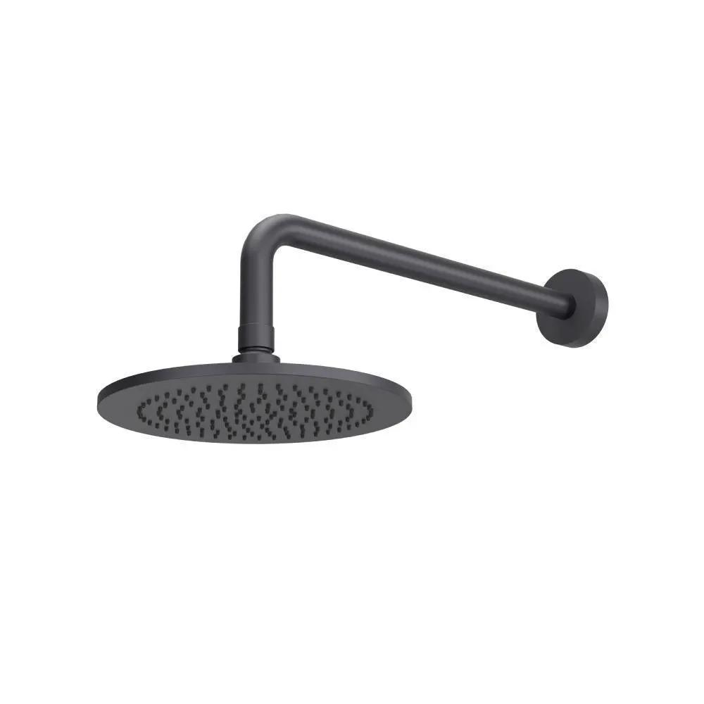 Flusso 8" Solid Brass Showerhead / Rainhead with 12" Wall Mount Shower Arm by Flusso