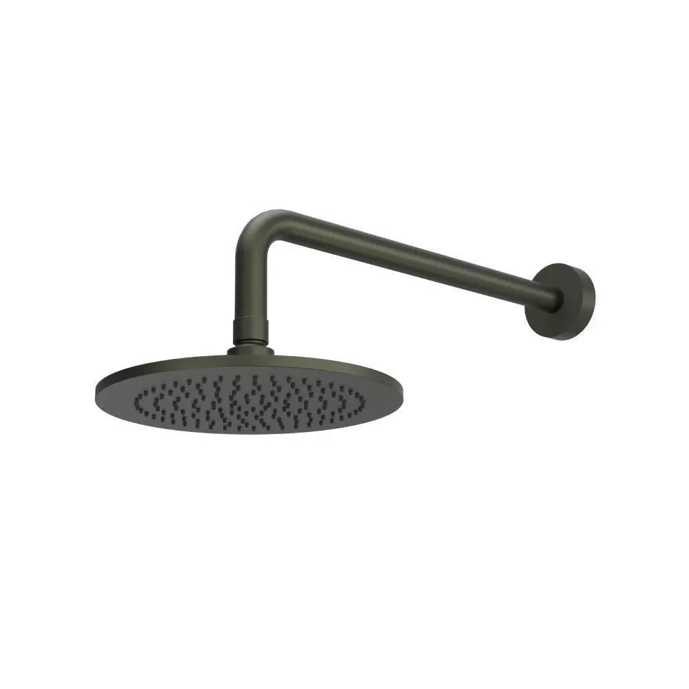 Flusso 8" Solid Brass Showerhead / Rainhead with 12" Wall Mount Shower Arm by Flusso