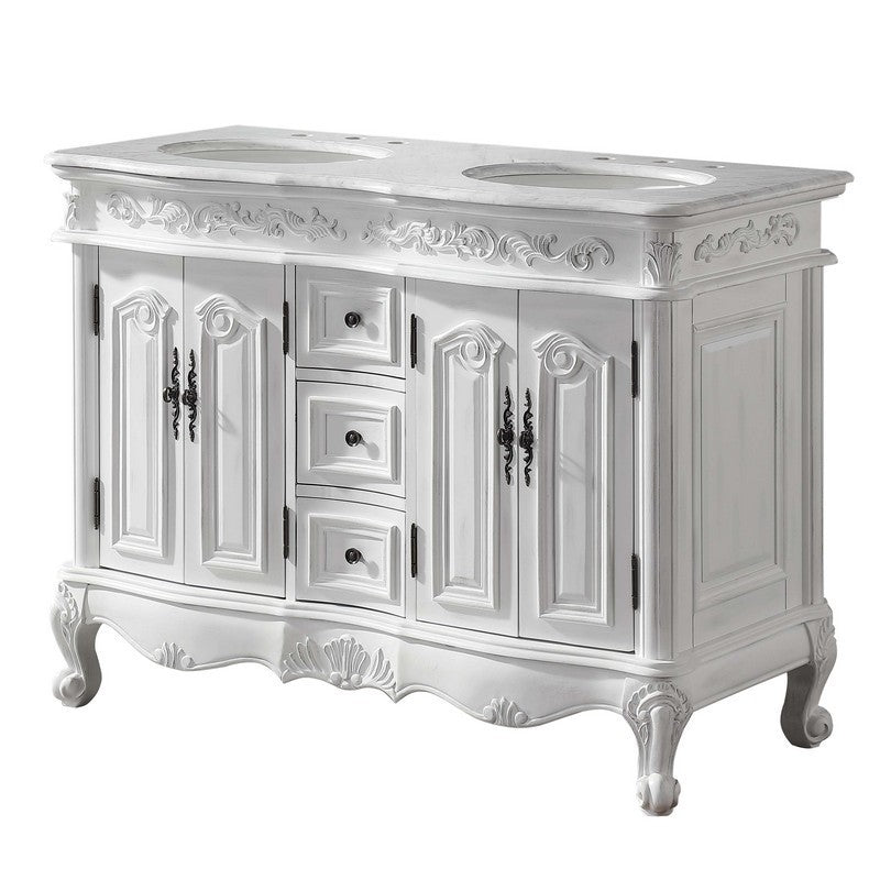 antique white vanity