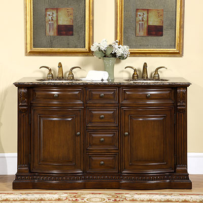 american walnut vanity