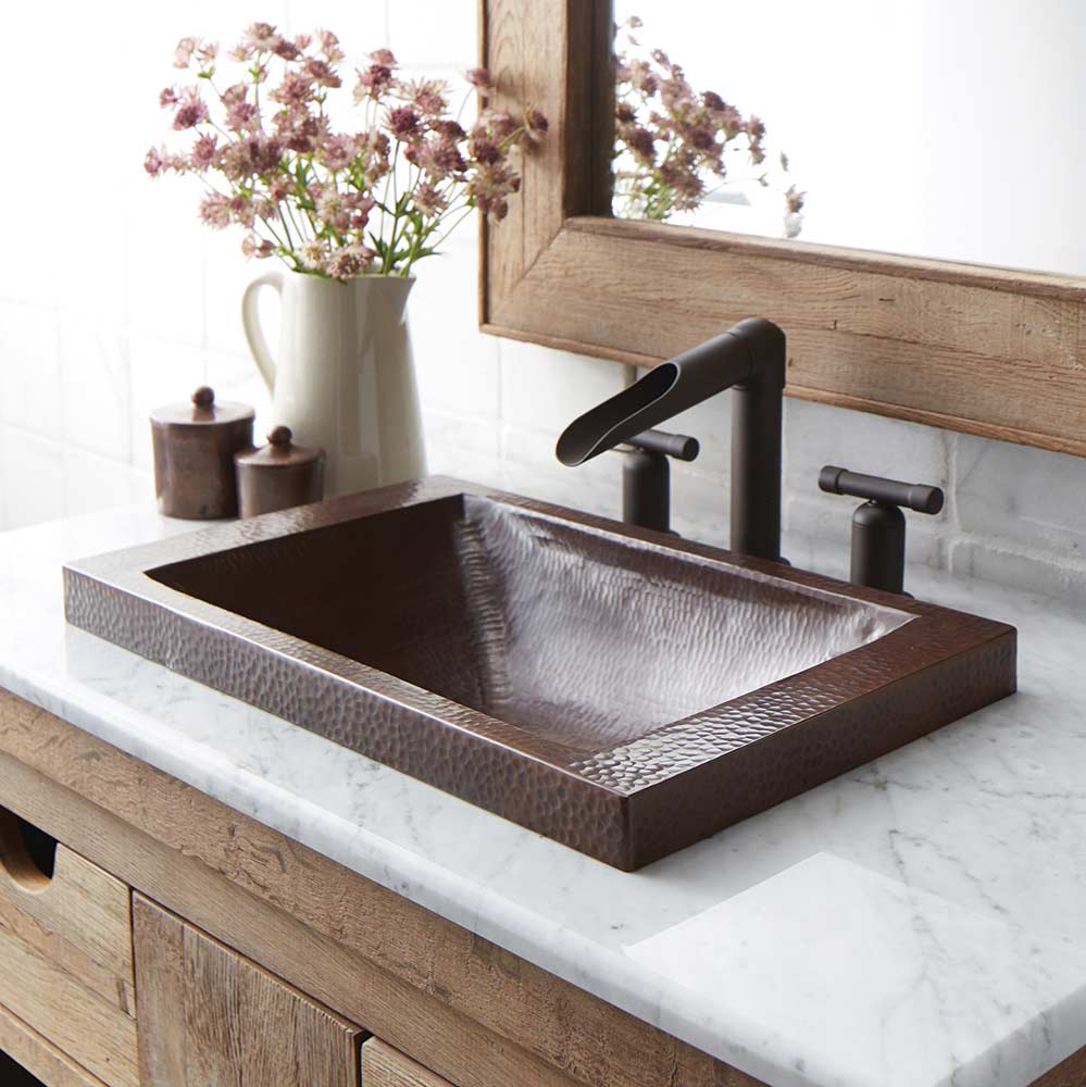 antique copper bathroom sink