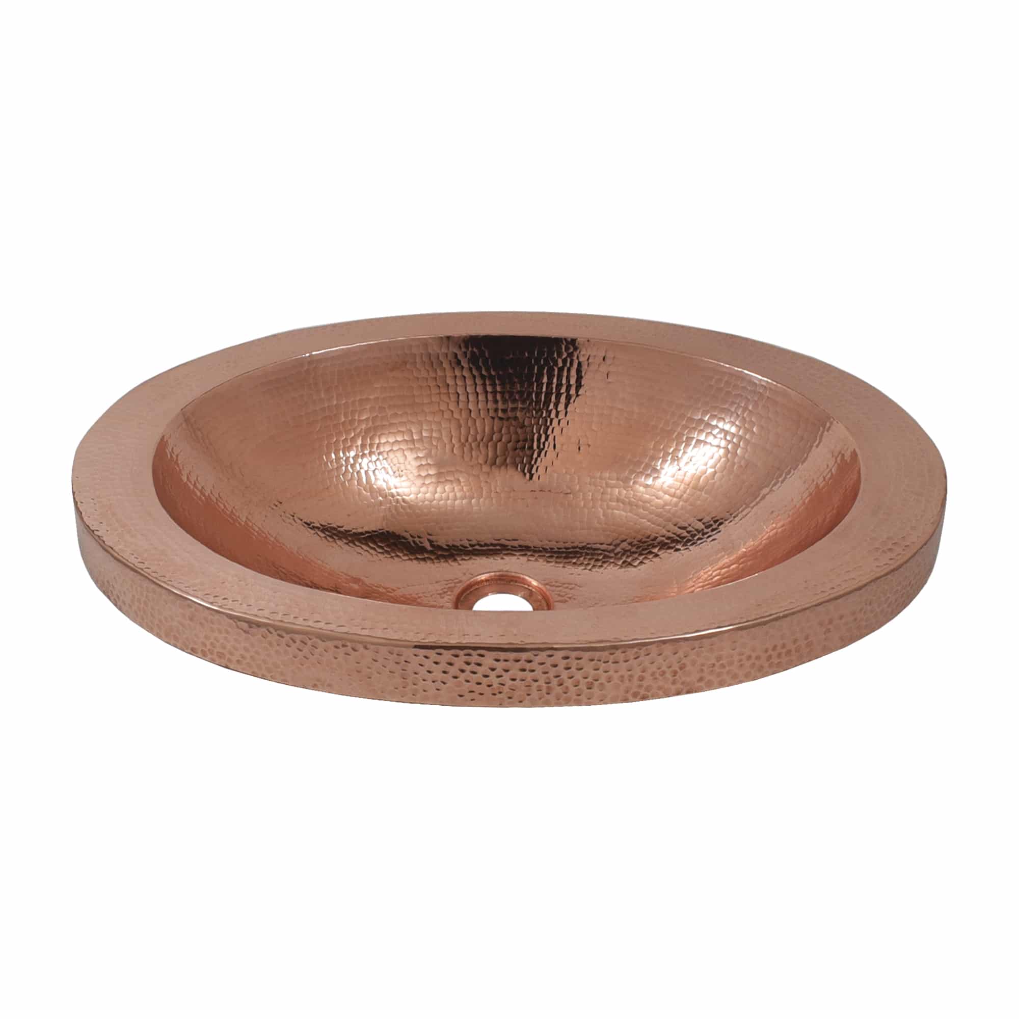 Native Trails Hibiscus 21" Hand Hammered Copper Drop-In Bathroom Sink