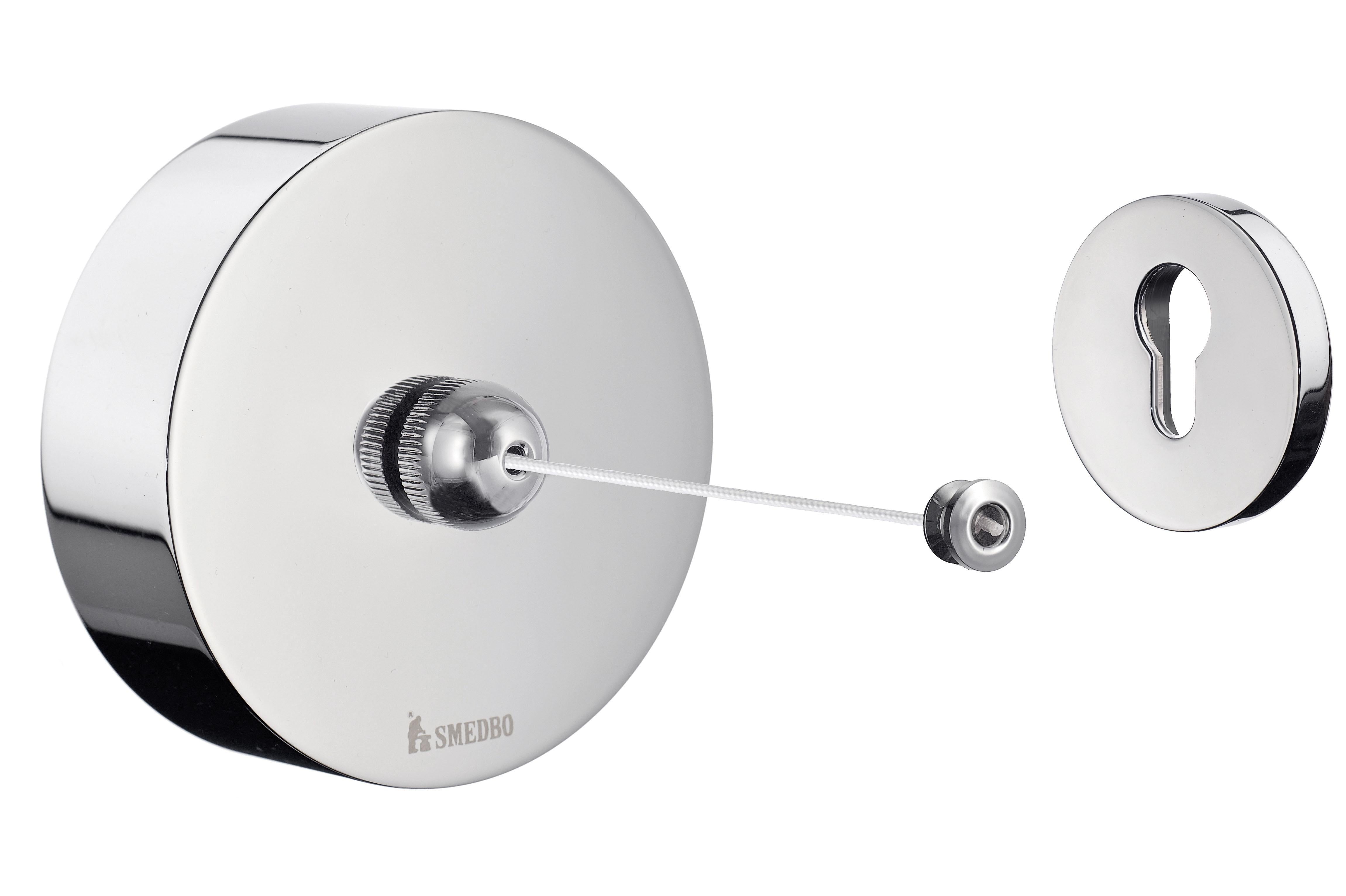 polished chrome retractable clothes line