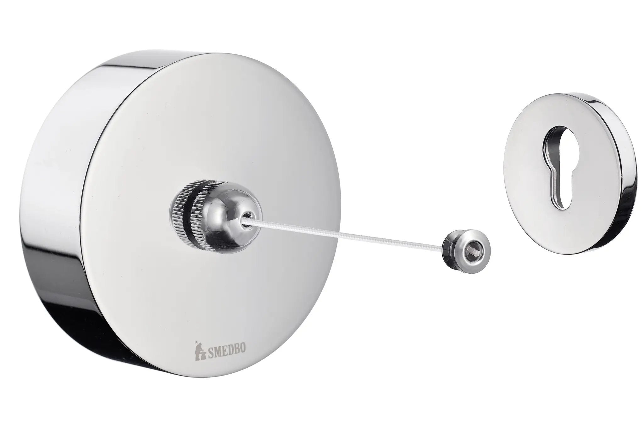 polished chrome retractable clothes line