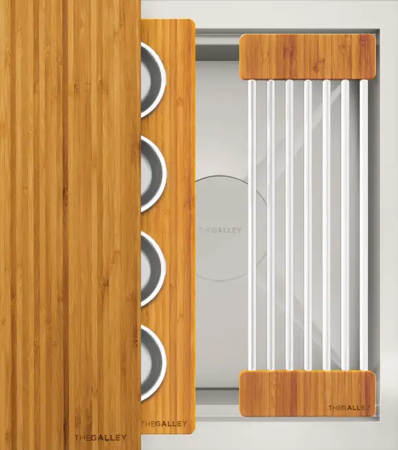 natural golden bamboo barstation