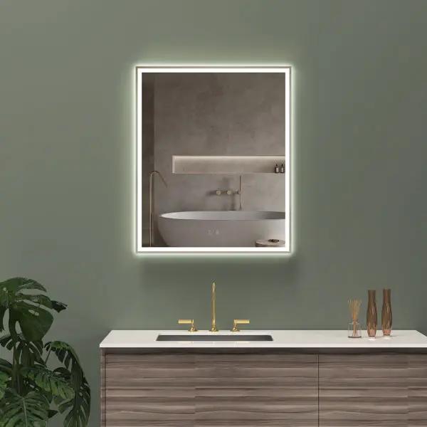 brushed bronze led mirror