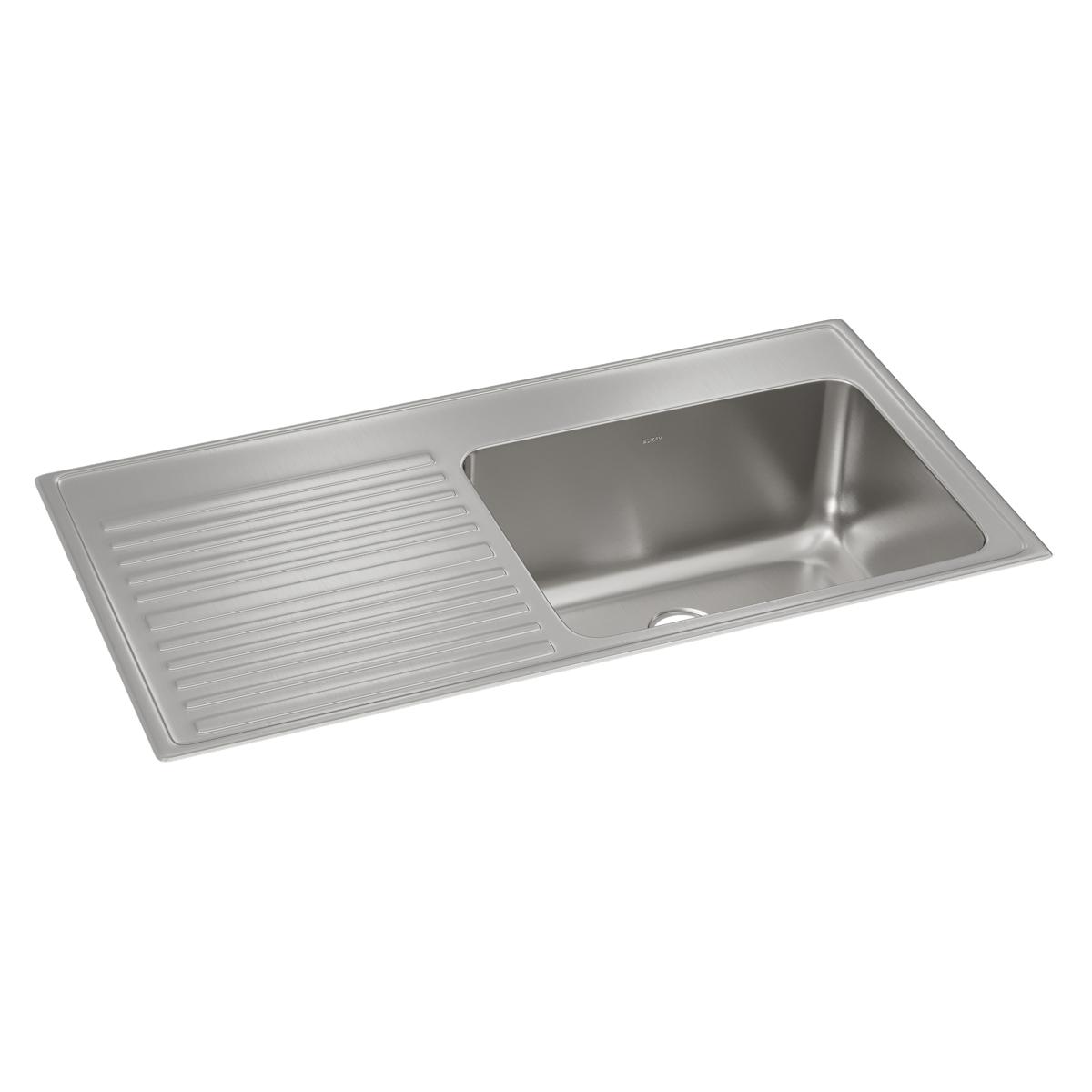 lustrous satin single bowl drop-in sink