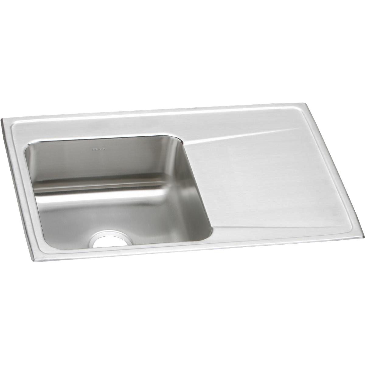 lustrous satin single bowl drop-in sink