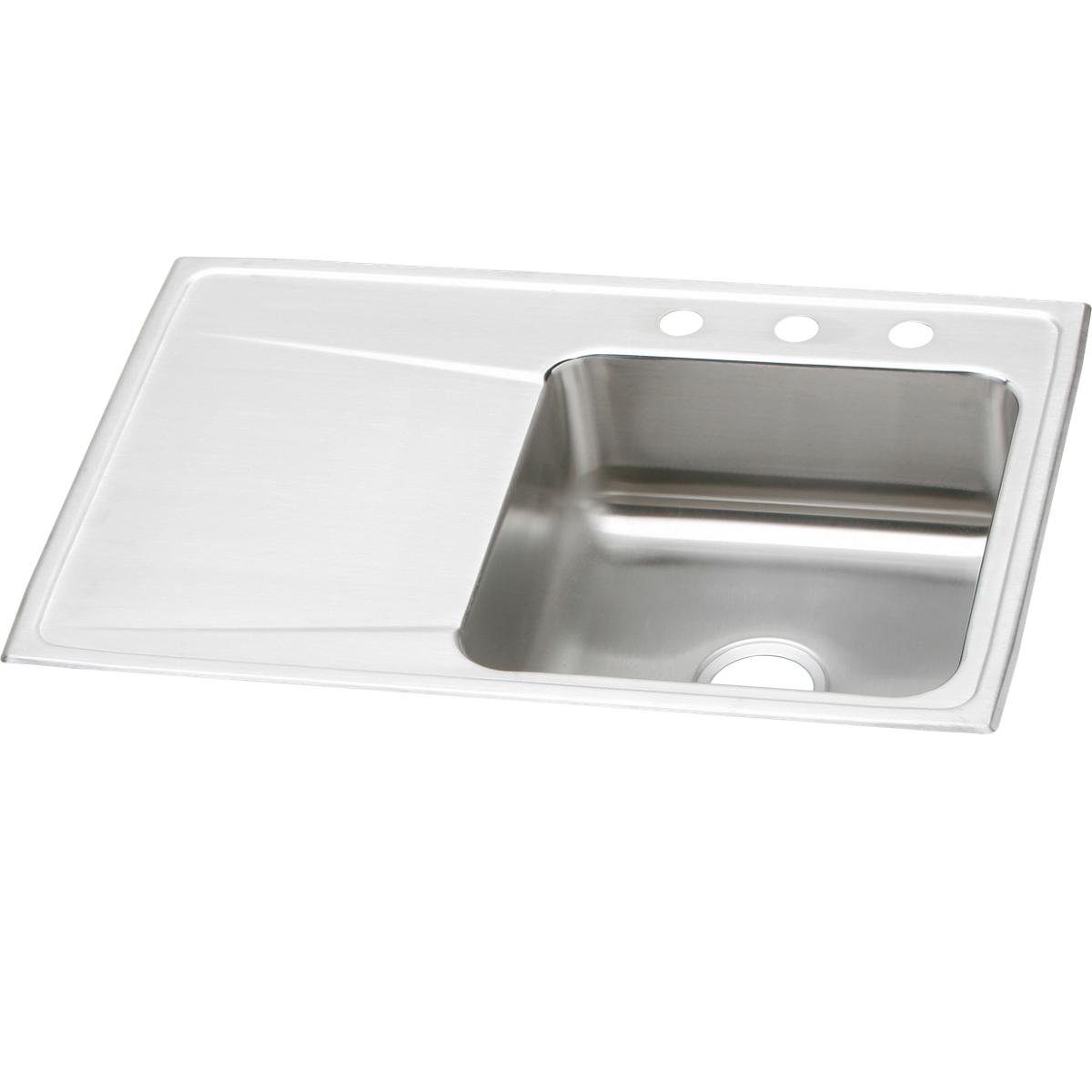 lustrous satin single bowl drop-in sink